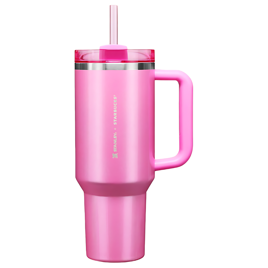 Pink Stanley 40 oz Tumbler Cup Quencher