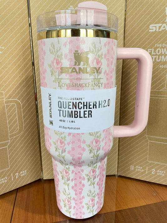 Stanley 40 Oz Tumbler Light Pink Engraved
